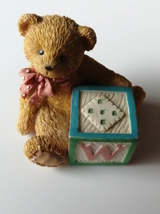Vintage Cherished Teddies Alphabet Block Figurines (5) - Picture 3 of 11